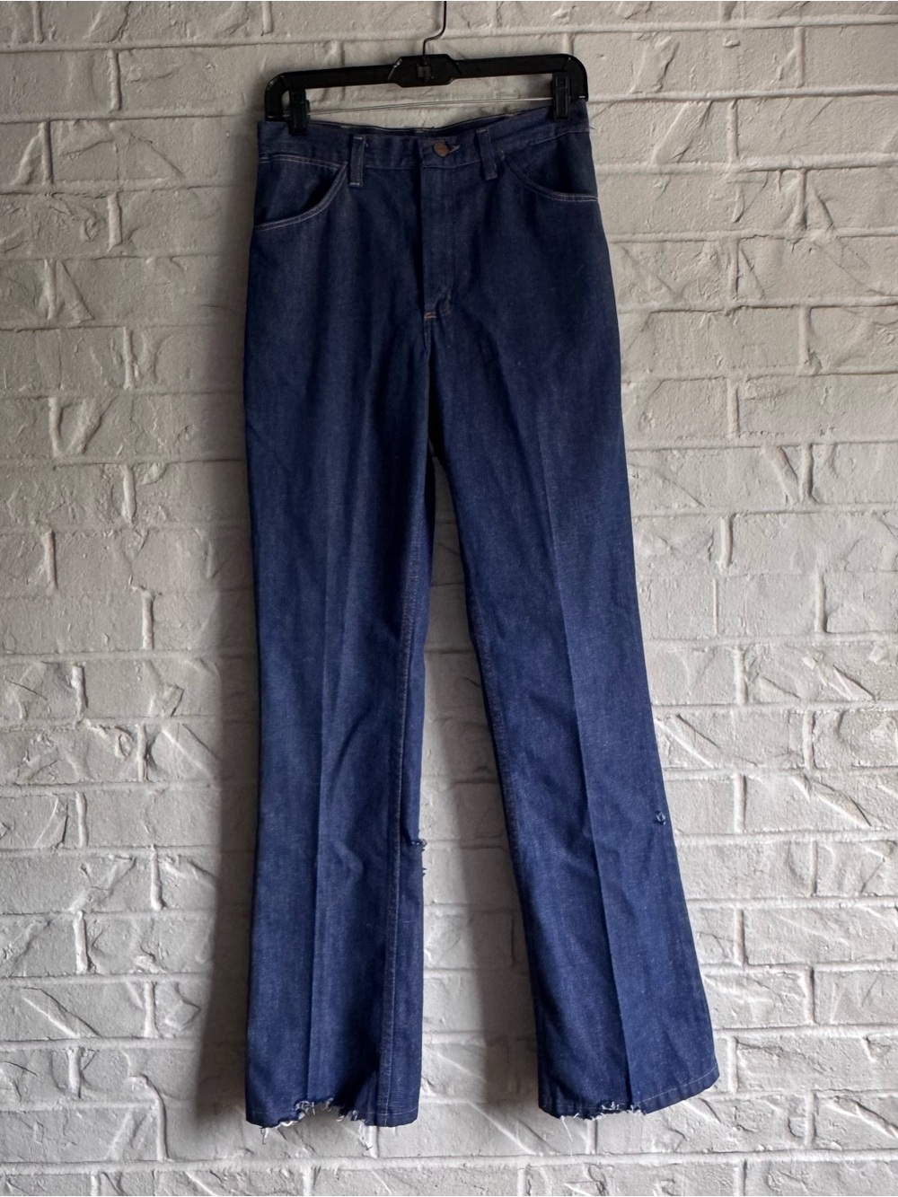 Vintage Wrangler W-14 Flare Bootcut Jeans 30x33 Dark Wash Made in USA 70s 80s